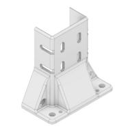 MODULAR SOLUTIONS FOOT<br>45MM X 90MM (4)SIDED FOOT W/11MM FLOOR ANCHOR HOLES